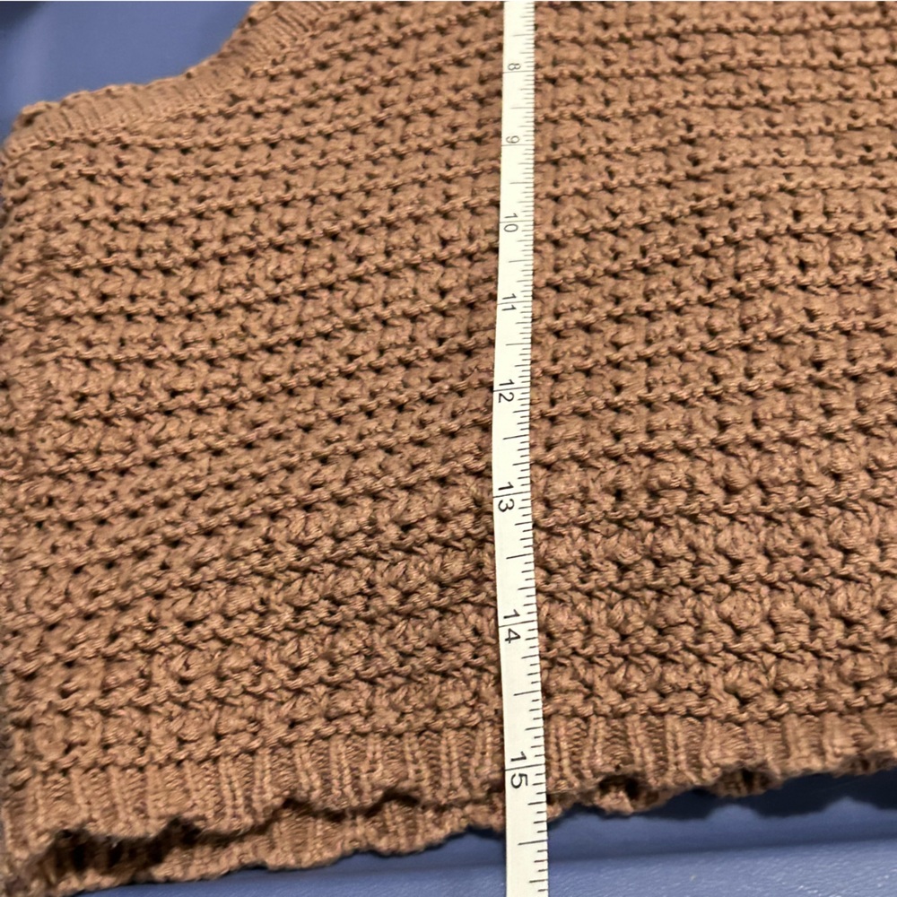 Sincerely Jules | Women's Crochet Knit Brown Halter Top With Shells Size M - Picture 6 of 8